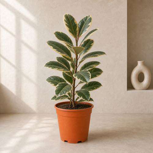Variegated Rubber Plant (Ficus Robusta)